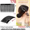 29-Tooth Black DIY Hair Comb for Styling Bangs and Messy Hair Buns