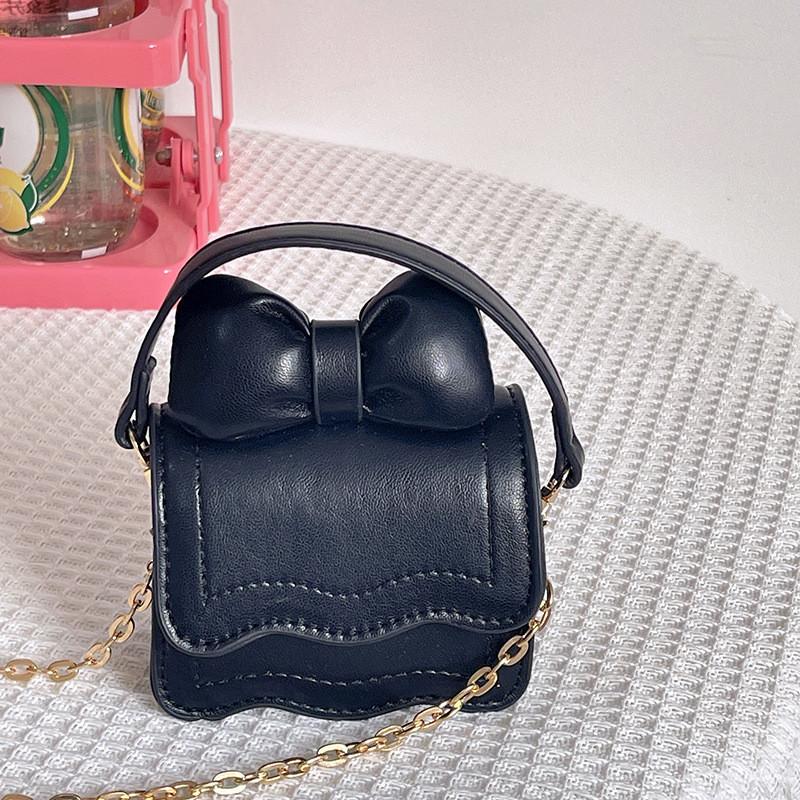 Adorable Mini Pu Shoulder Bag For Kids With Bow Design Perfect For Fashionable Girls