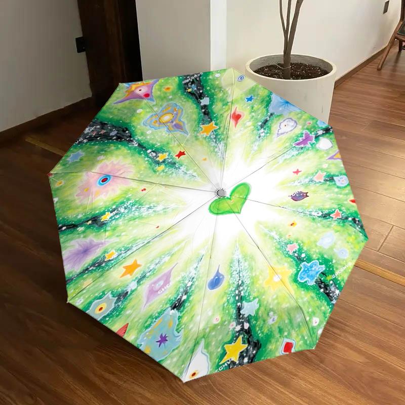 

Starburst Mandala Automatic Opening Folding Umbrella - with 8-Bone Iron Frame, Suitable for Fans, Travelers, Daily Use, and Festive Gifts112
