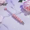 Handgemachter Schmuck Geschenkideen DIY Stift zum Bestücken mit Perlen, Glitzernde Strasssteine und Kunstperlen Perlen-Kreativgeschenke für Schwestern Schwarzer Kugelschreiber Büro