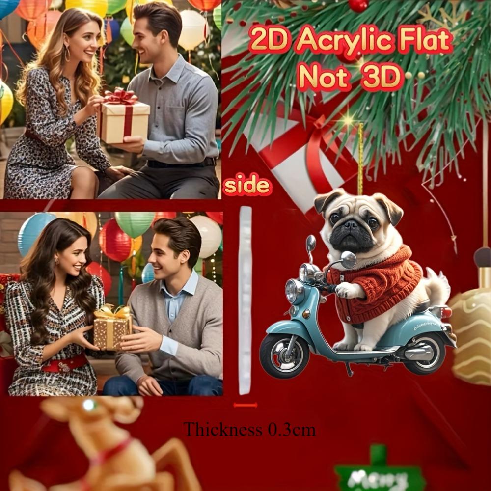 2D Flat Christmas Gift Pendant. Hanging Ornaments. Suitable for Car Rearview Mirror Pendant. House Decoration. Creative Gifts