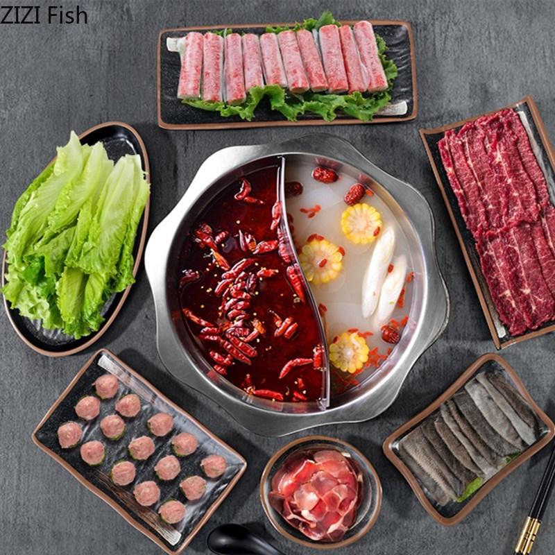 Melamin-Plastikgeschirr, Grillteller für Restaurants im japanischen und koreanischen Stil, rechteckiger Steakteller, Geschirr für die Küche zu Hause
