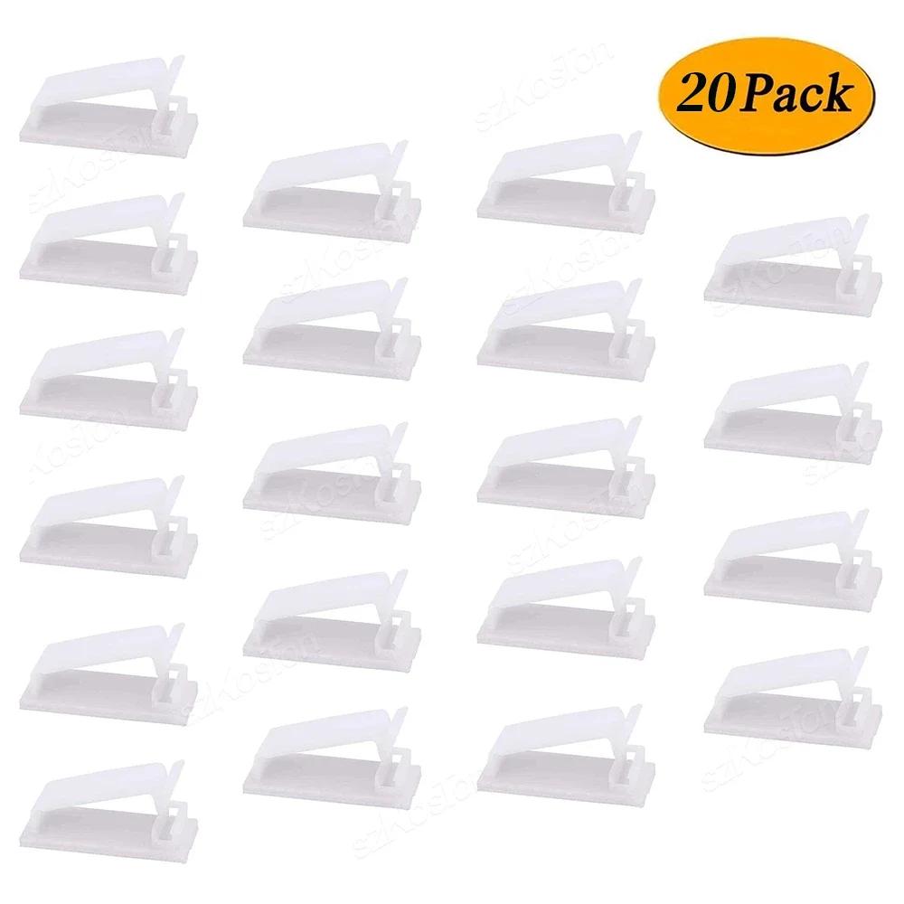 Self-adhesive Wire Holder Organizer Cable Clamp Cord Management Table Desk Storage Electrical Equipment Supplies Fixing Clip