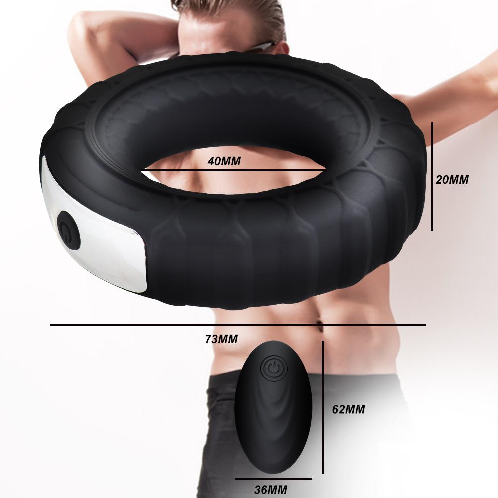 Wireless Remote Control Penis Ring Vibrator Stimulate Women Clitoris Massage Delay Ejaculation Cock Erection Vibrating Ring Shop