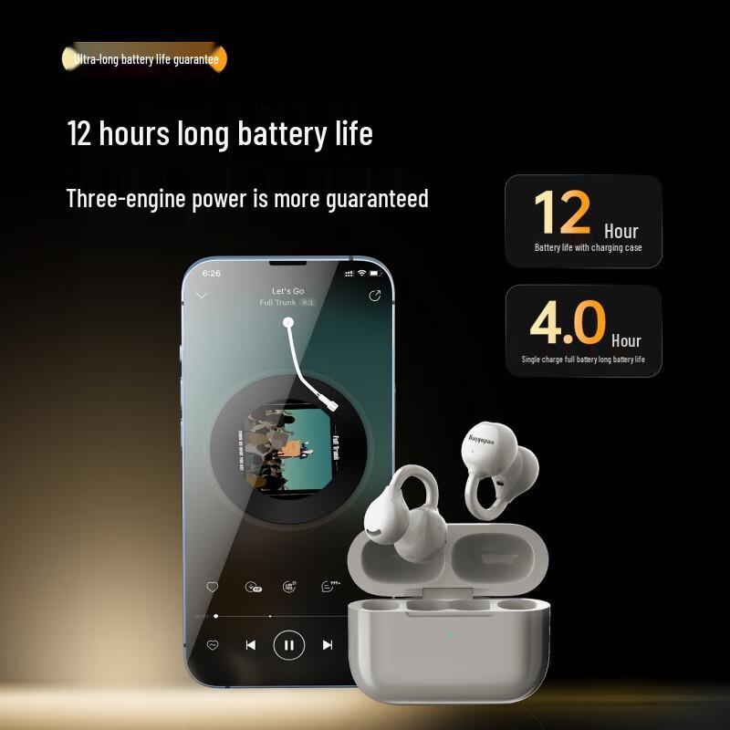 Wedoking W-Air Open-Ear Clip-On Bluetooth Sports Earbuds