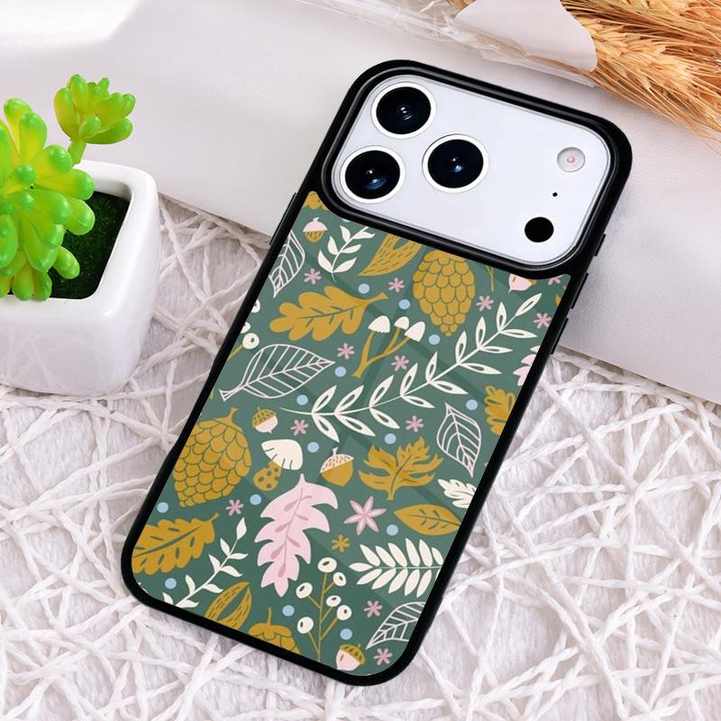 Cute Autumn Leaves Phone Case for iPhone 17 Air 16 15 11 12 14 13 Pro Max Shockproof Cover