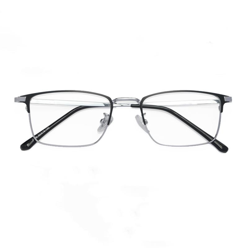 Retro Ultralight Titanium Alloy Optical Prescription Eyeglasses Frame Business Square Photochromic Anti Blue Ray Reading Glasses