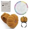 Pumpkins Wrist Pin Cushion Set With Snap-Pop Rings Needle Storage Pin Holder DIY Handcraft Sewing Accessories Kit For Needlework