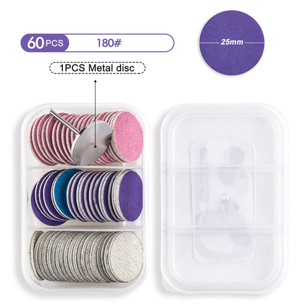

60 шт сменный шлифовальный бумажный диск с валом для педикюрного инструмента удаление омертвевшей кожи насадка для пилки для ног