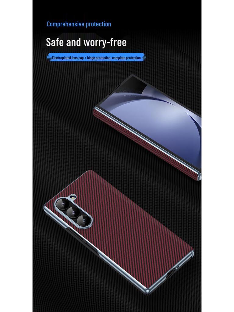 Samsung ZFold6 Fiber Texture Phone Case with Hinge Protection
