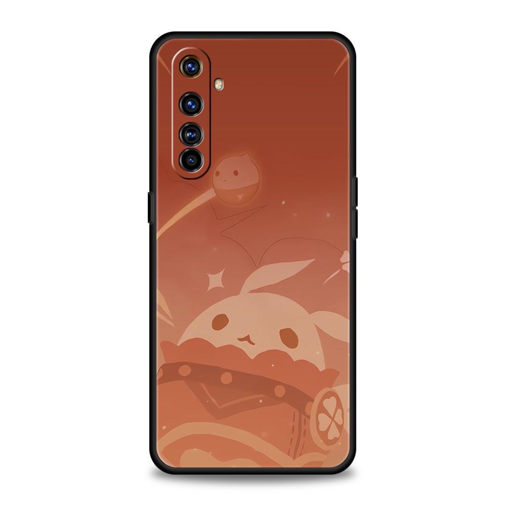 

For Realme 10 9 8 5G 7 6 GT2 Pro Plus 9i 8i C21 C11 C25 C35 Genshin Impact Logo Phone Case For Realme GT Neo 2 3 3T Black Cover Realme 9Pro Plus