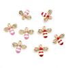 10pcs 14x16mm Enamel Bee Charm for Jewelry Making Cute Earring Pendant  Handmade Charms