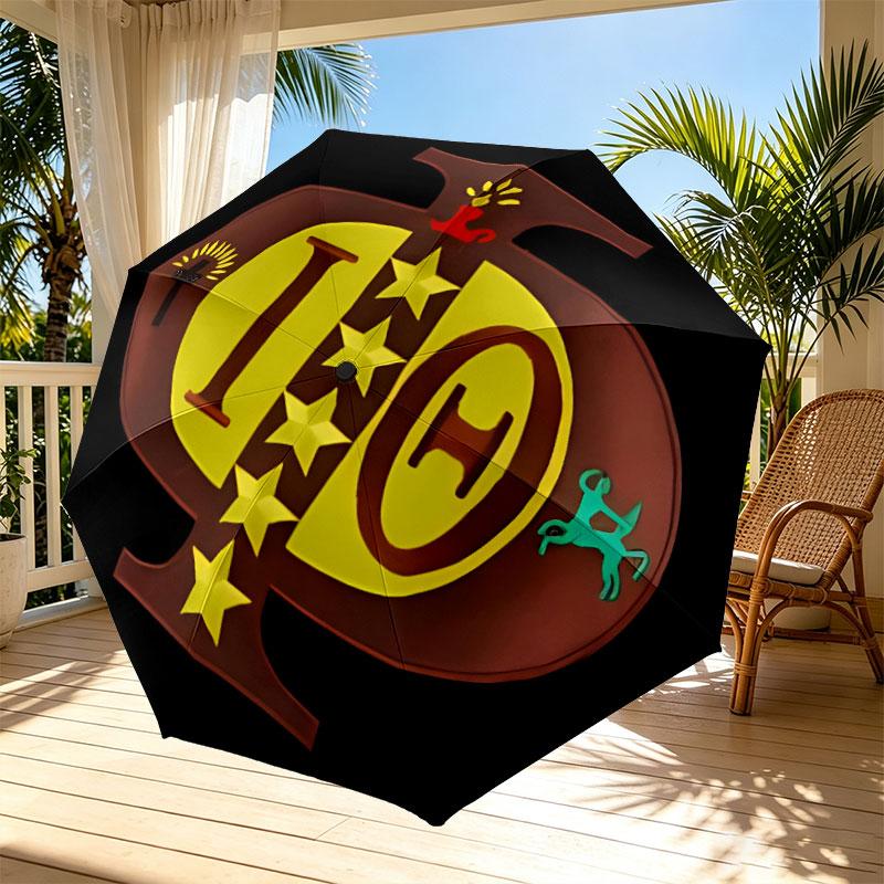 Iota Phi Theta Print Automatic Open Close Umbrella, Portable Foldable Umbrella, for Outdoor Commute Camping Trip, Ideal Birthday Gift