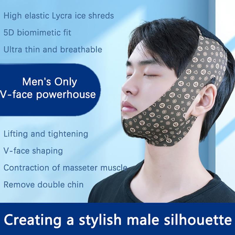For Men V-Face Bandage Facial Lifting And Tightening Shaping Contour Mask Quickly Improving The Masseter Muscles Double Chin