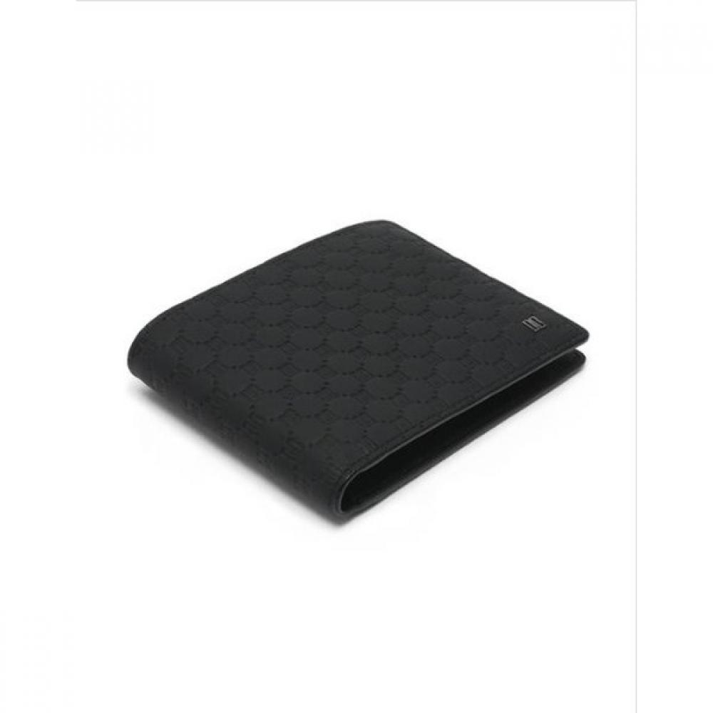 Daks Black Dd Plate Logo Matte Leather Wallet Dbwa8e363bk