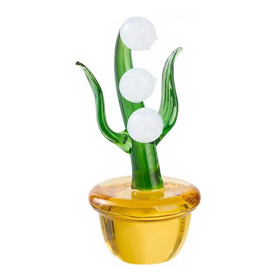 

Миниатюрная стеклянная фигурка цветка Прозрачный выдувной вручную Искусственный хрустальный букет цветов в горшке для Дня Рождения Дня Матери Свадьбы Женщин Мамы Офиса Дома Стола C