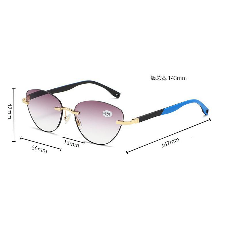 Ladies' Cat Eye Reading Glasses Female and Maler High Definition Blue Light Blocking Presbyopia Eyeglasses Diopter 0 To +4.0