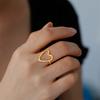 My Shape Love Heart Hollow Ring Women Girls Stainless Steel Adjustable Open Finger Rings Beautiful Fashion Jewelry Gift Lovers