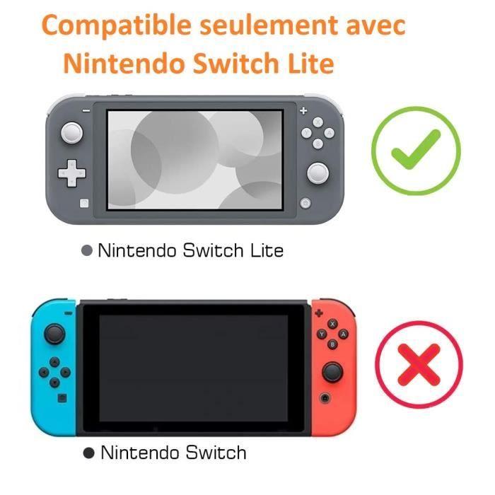 Coque Silicone Gris Compatible avec Nintendo Switch lite - Etui Housse Protection Anti Rayure Anti Choc Anti Dérapant Phonillico®
