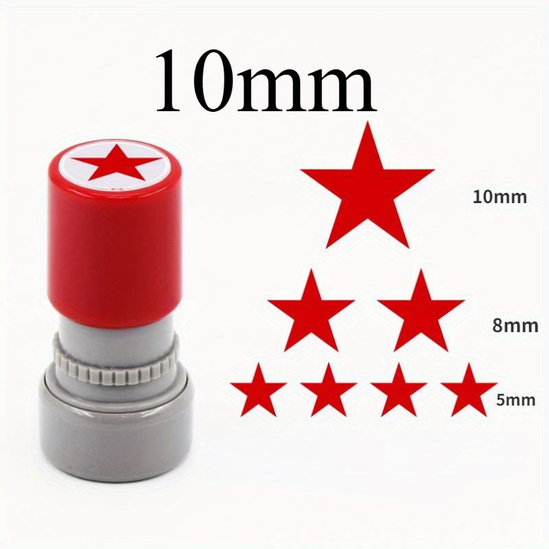 

Red Five-pointed Star Stamp Encourage Children Teaching Stamp Award Stamp Automatic Ink School Teachers Family Use 10mm