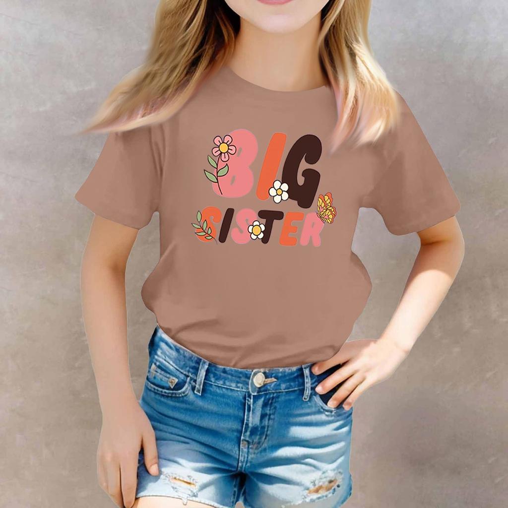 Toddler Girl Boy T-Shirts Kids Top Boys And Girls Printed Short Sleeved T-shirt