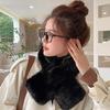 Plush Skin-friendly Solid Color Soft Like Rabbit Fur Warm Clothing Accessories Wind-resistant Scarf Fur Collar