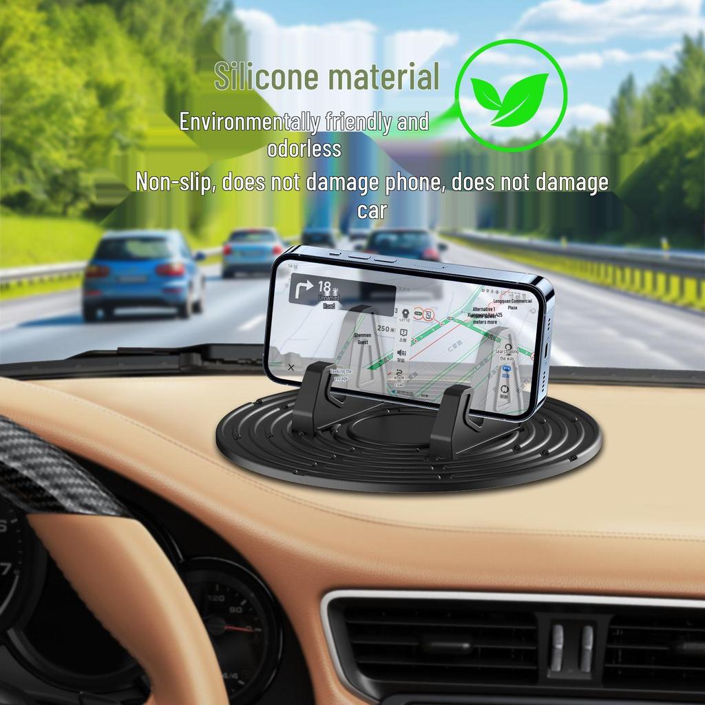 Durable Silicone Car Phone Holder with Gravity Support & Multi-functional Dashboard Navigation