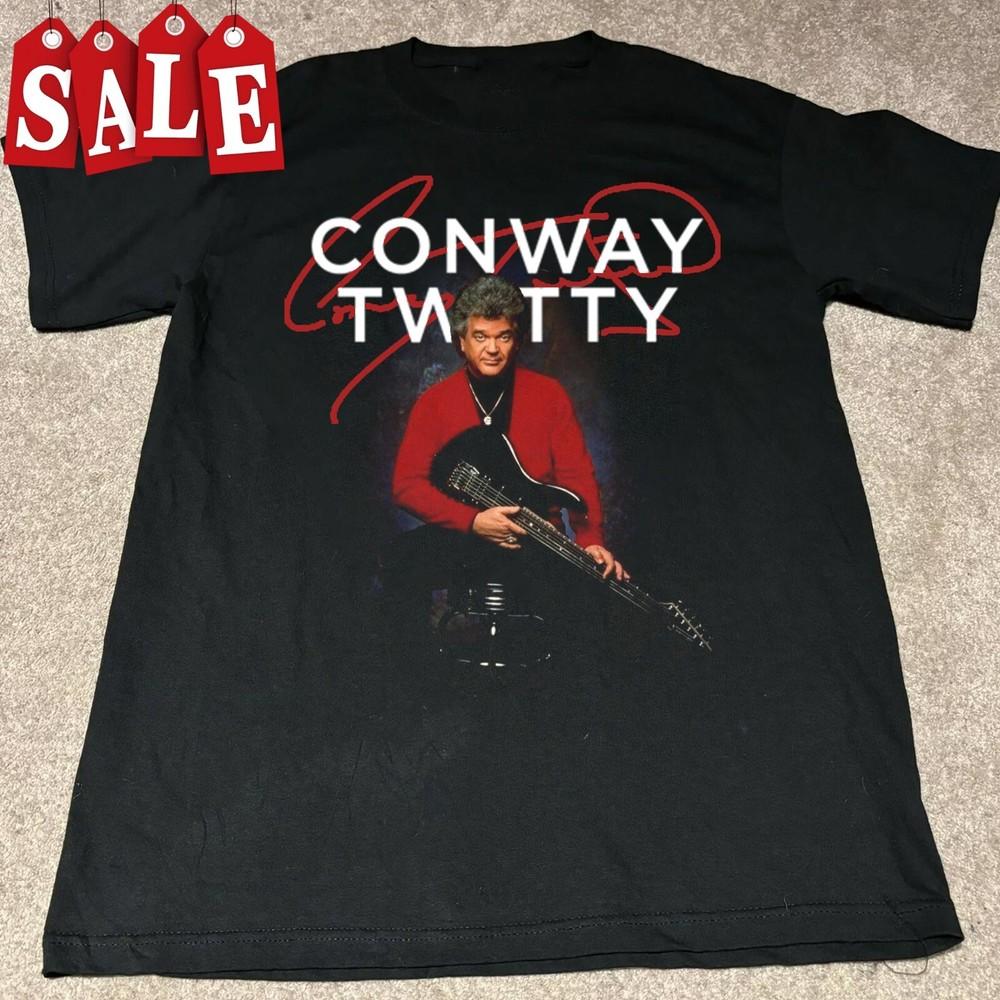 Rare Conway Twitty Men Black All Size F060 Unisex T-Shirt XXXXL