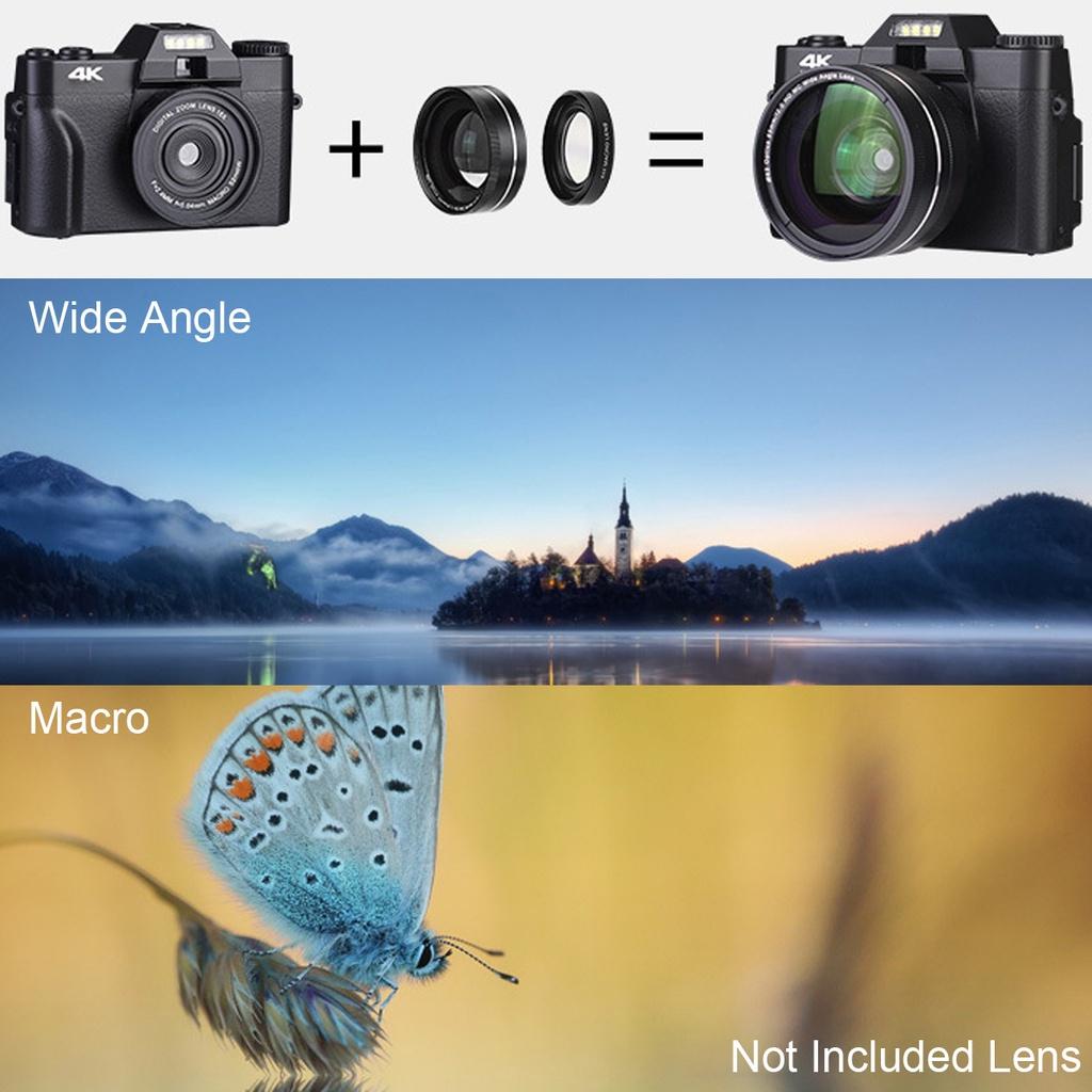 Digital Camera Video Vlog Camcorder Portable Handheld 16X Digital Zoom PX HD NightvisionS Selfie Camera for YouTube 4K