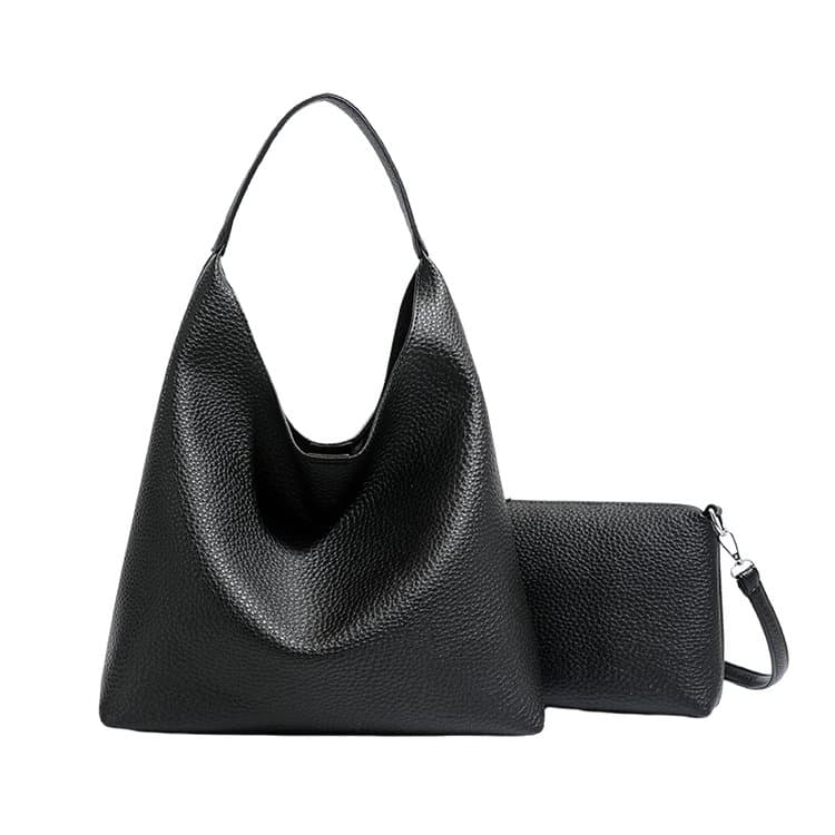 Minimalist litchet-patterned mother-and-child tote bag, single-shoulder women s bag