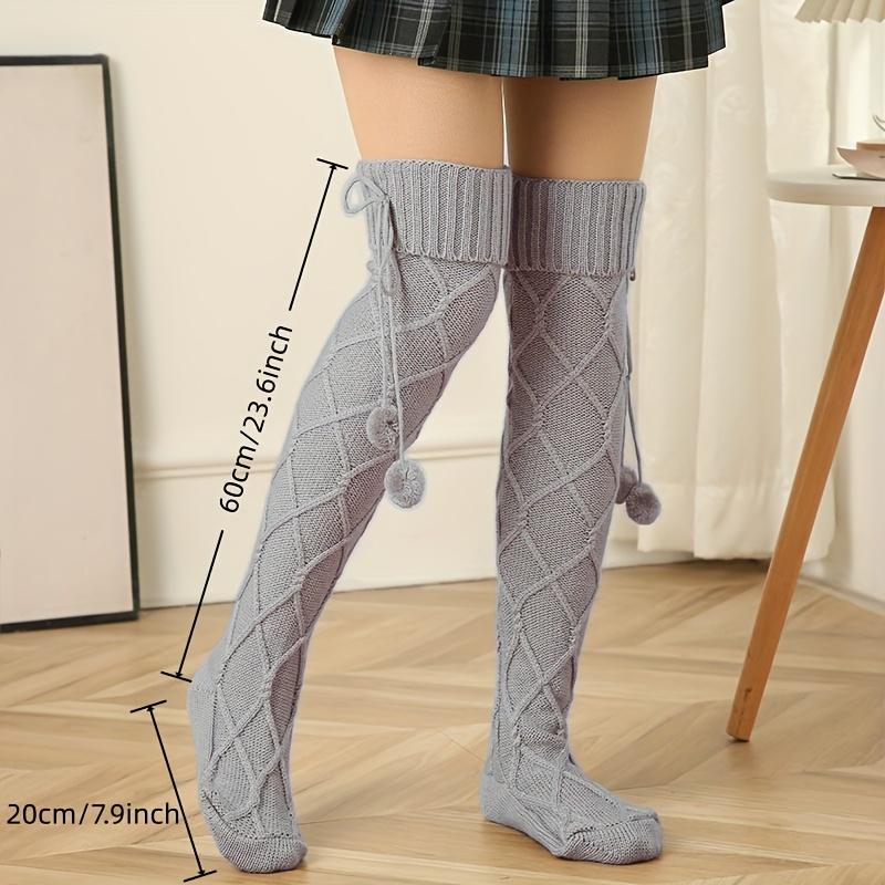 Women's  Winter Thermal Over-the-Knee Socks with Tassel Fringe  Mid-Calf/Knee-High/Floor Sock  Leg Warmers for Skirts, Boots, Pajamas