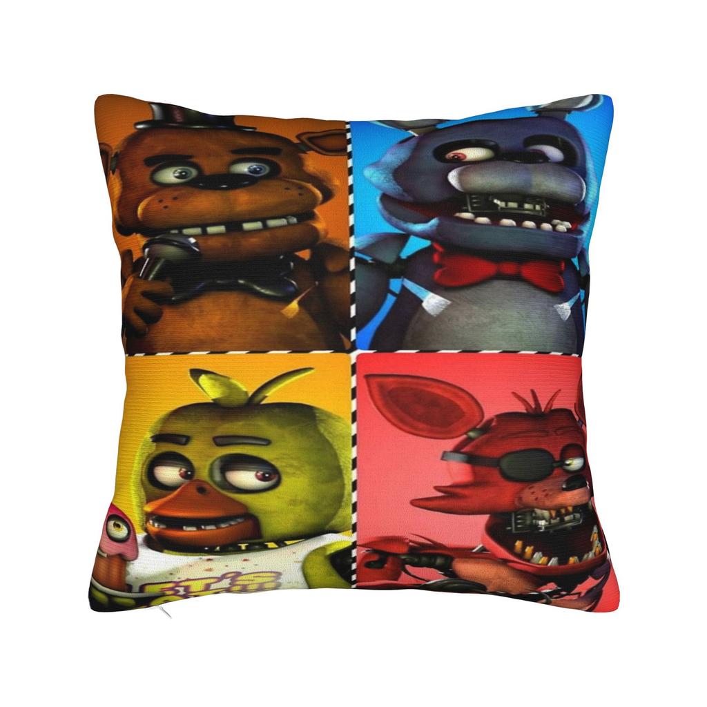 Home Decor FNAF five nights Pillowcase Merch  Pillow Covers Zippered Multi Size