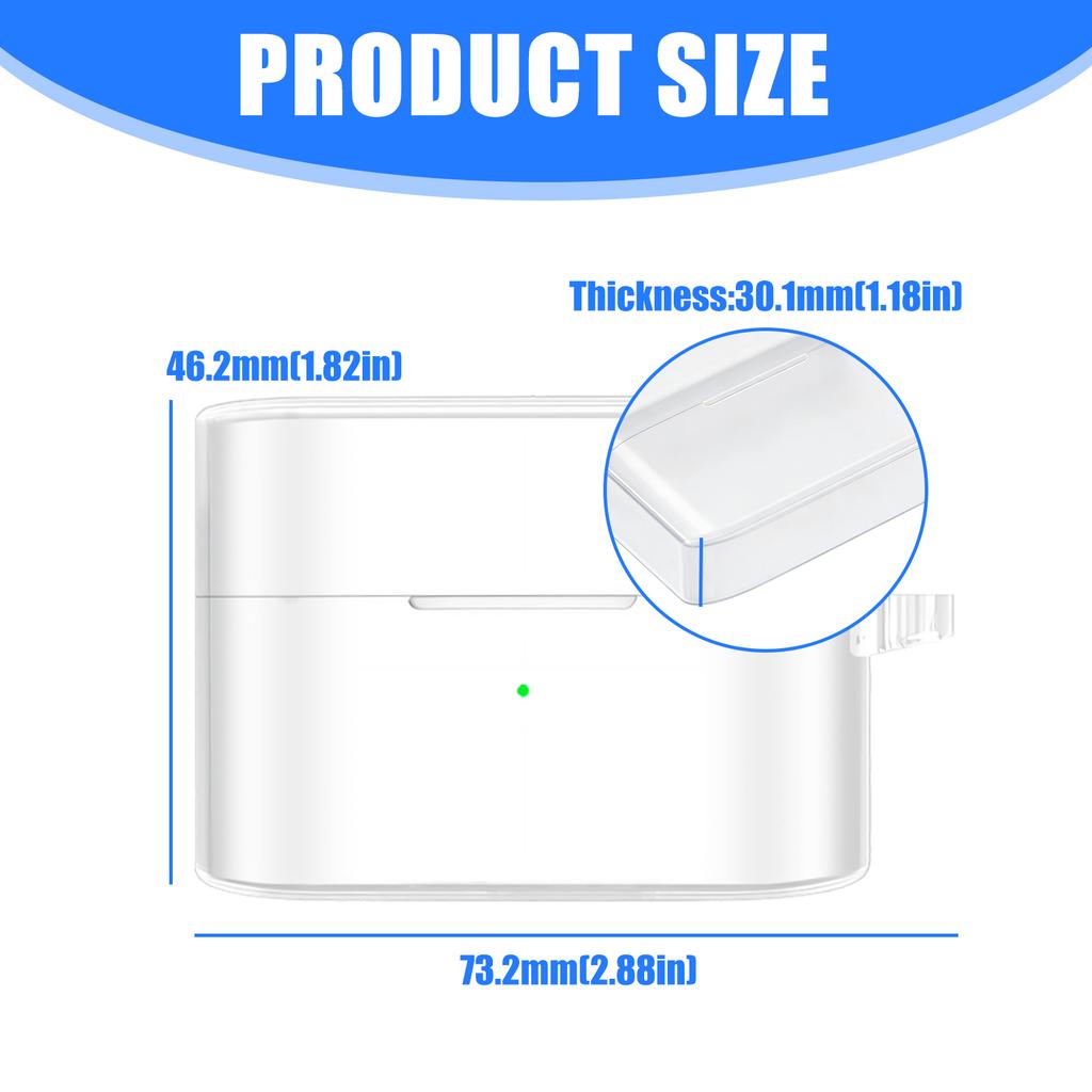 Headphone Cover Shockproof Wrap Case Skin Antiscratch Guard Washable Soft TPU Housing Shell Enhances Grip for WF-1000XM6