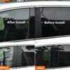 Car Pillar Posts Window Door Moulding Trims Cover Stickers Decal Glossy Black Exterior Accessories Fit For Honda Civic 2012-2015