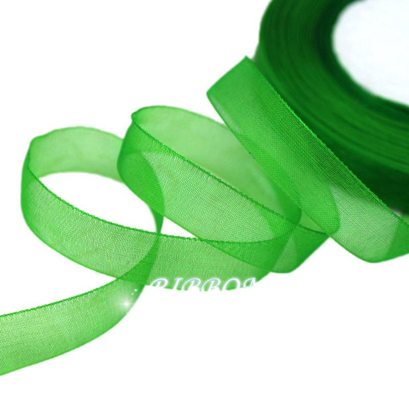 (50 yards/roll) 12mm organza ribbons wholesale gift wrapping decoration Christmas ribbons