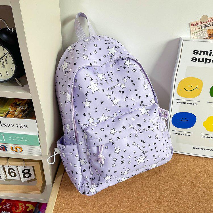 Versatile Japanese & Korean Style Backpack for Girls - Ideal for Junior High, High School, College, Elementary, Mori Style, Five-Star Design.