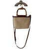 A Niche Crossbody Bag with A Feminine Texture A Hand-held Straw-woven Bucket Bag