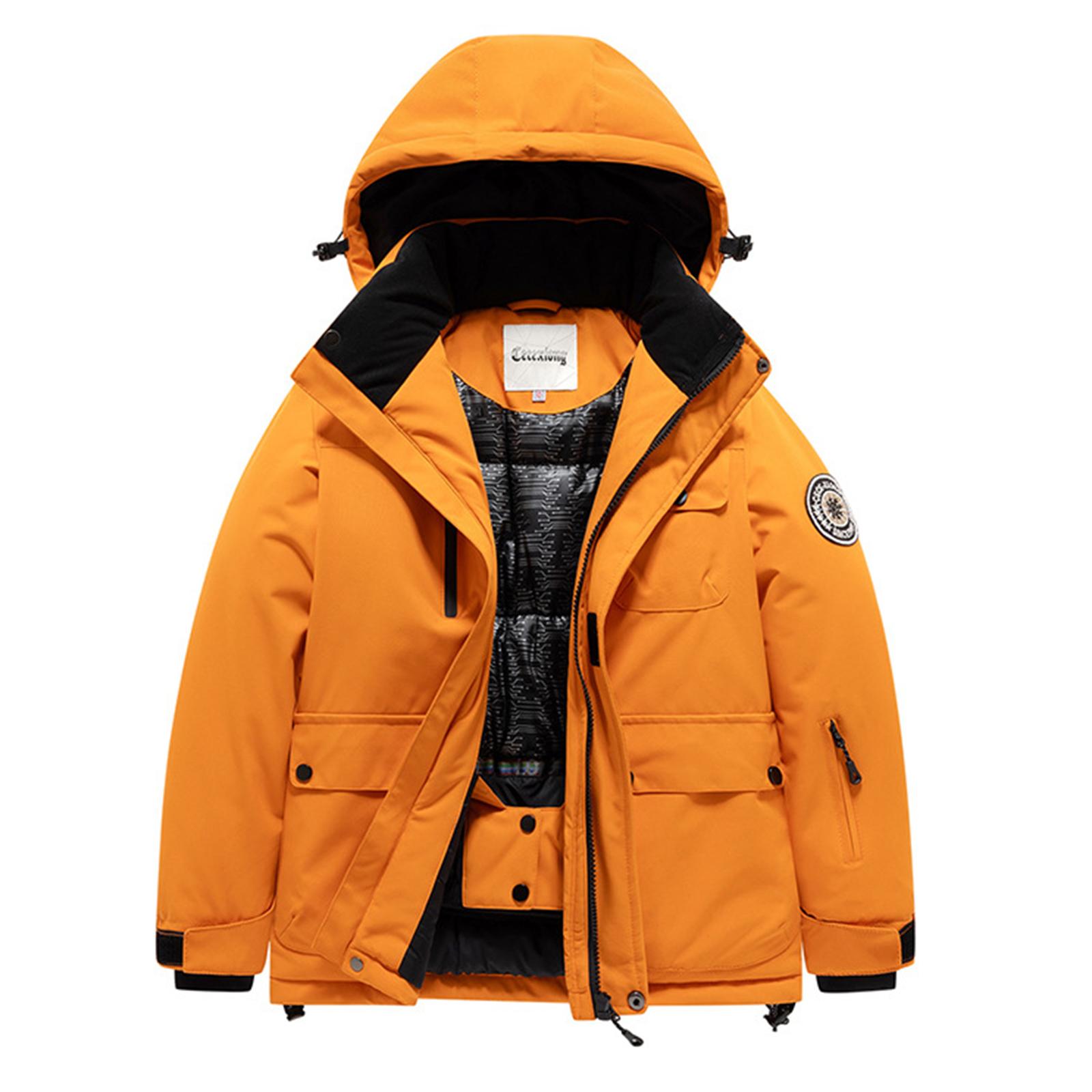 

Детский модный лыжный костюм для мальчиков и девочек, утепленная водонепроницаемая теплая лыжная куртка 16 оранжевый