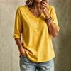 Women's V-Neck T-Shirt Short Sleeve Casual Fit Versatile