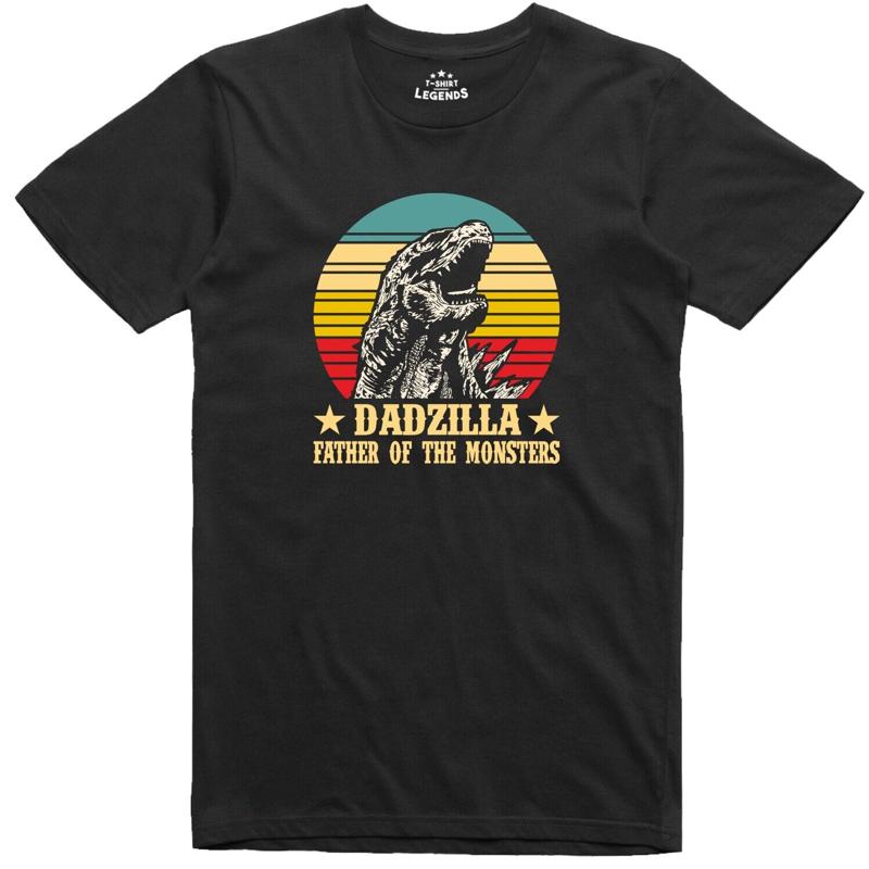 Dadzilla Divertido Papá Camiseta Regalo de Navidad Padre Corte Normal Algodón T shirt
