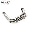 Hamsit exhaust manifold header for 88-00 Honda Civic CR-X Del Sol D Series Engine SOHC stainless steel