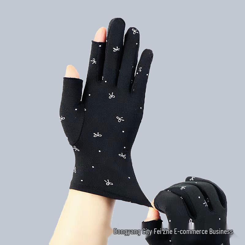 Women's Fleece Fingerless Gloves: Korean Style, Warm for Autumn & Winter, Elastic, Perfect for Driving, Cycling, and Dancing.