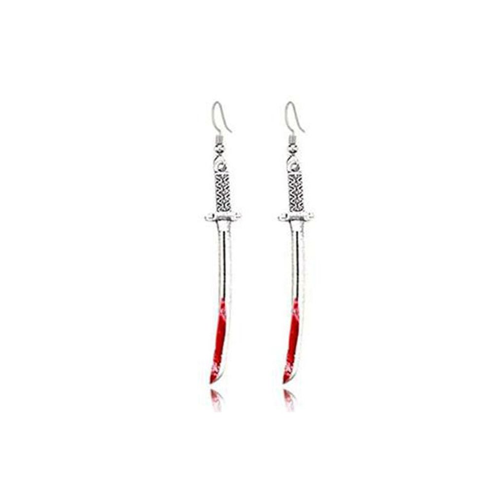 Boucles d'oreilles pendantes Couteau Aigu Style Coréen Femmes Boucles d'oreilles Halloween Bijoux de Fête Hommes Boucles d'oreilles Puces