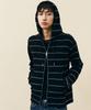Vastic Striped Zip-Up Hoodie_Black/White