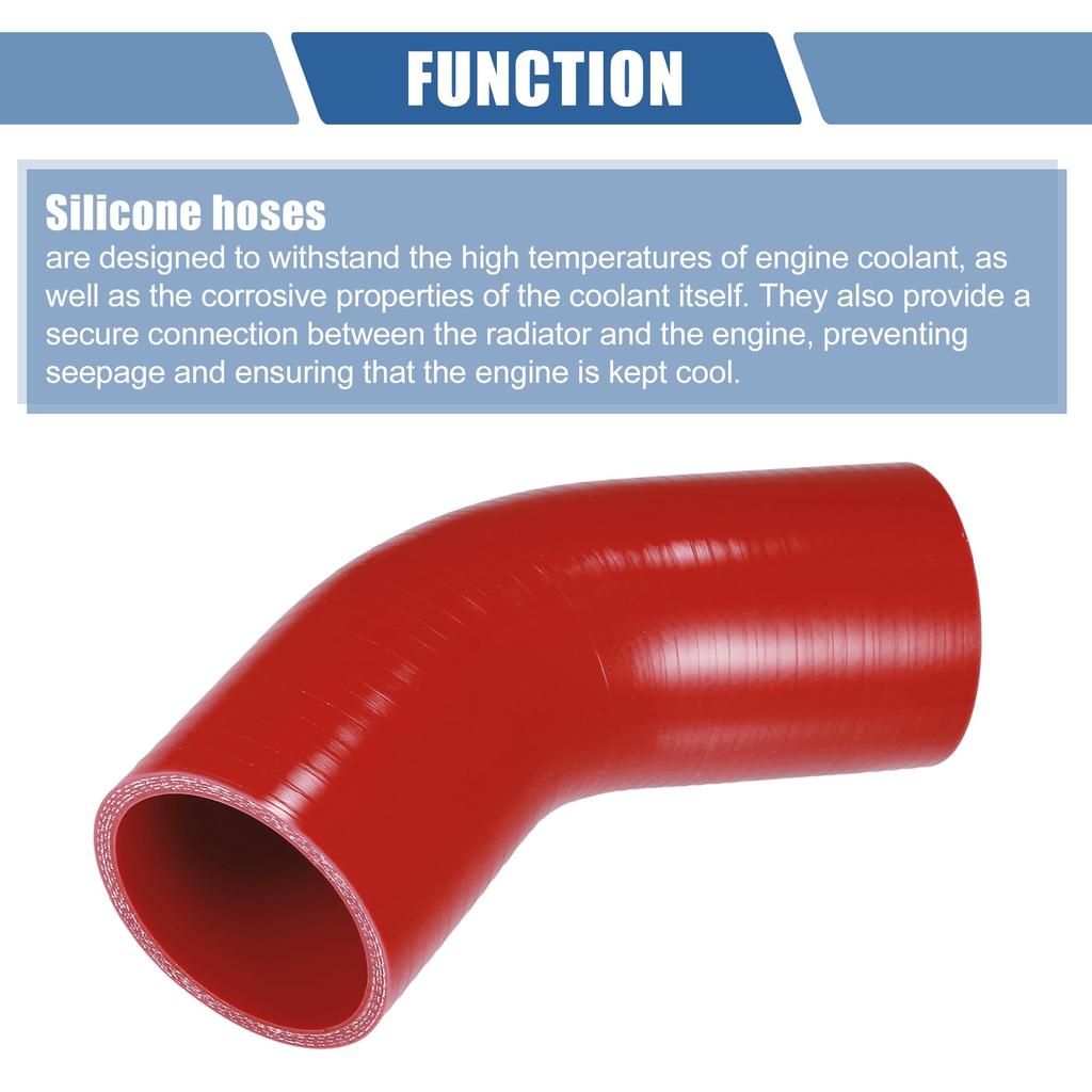 X AUTOHAUX Silicone Hose Silicone Pipe Radiator Hose 1pc Inner Diameter 57mm Length 90mm