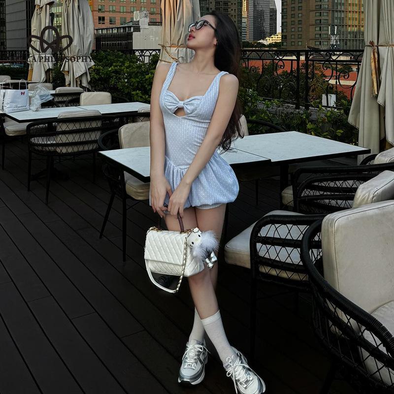 Sommer Neue Süße Fliege Mit Neckholder Ausgehöhlten Pompadour Neckholder Kleid Culottes Anzug Frauen Strand Stil Urlaub Stil