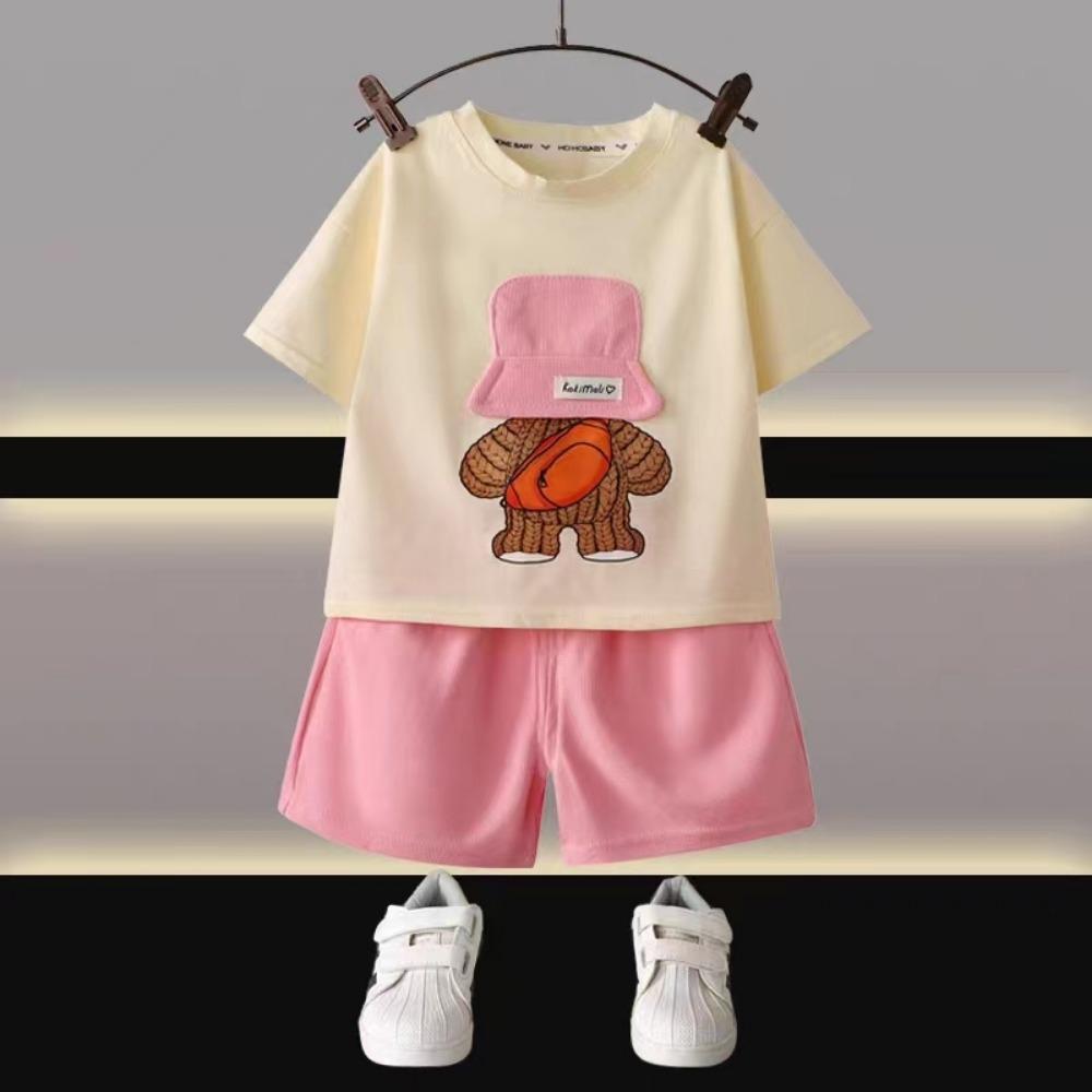 Boys' clothing set short sleeved fashionable T-shirt