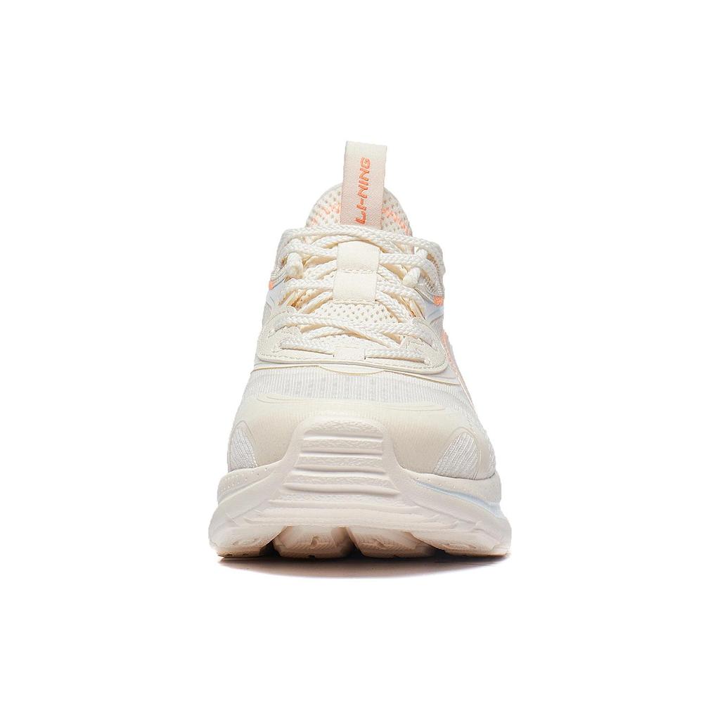 Li Ning Liuyun Abrasion Resistant Breathable Slip Resistant Low top Sports Casual Shoes Women's White Orange AGLT030-4