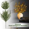 Vorbeleuchtete Zweige, Beleuchtete Zweige, Realistische Künstliche Zweige, Weihnachtliche Künstliche Tannennadel-Kränze, Geeignet für DIY-Kränze, Vase