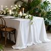 French Style White Tablecloth For Meetings With Waterproof Fabric And Antibacterial Coating For Hotel Decor